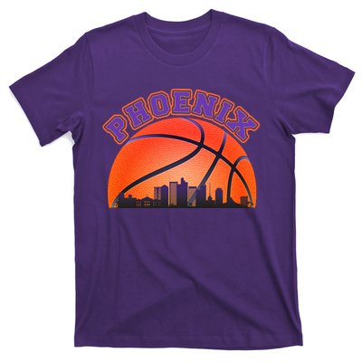 Phoenix Arizona Basketball City Skyline T-Shirt