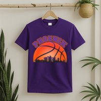 Phoenix Arizona Basketball City Skyline T-Shirt