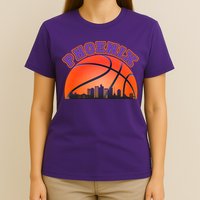 Phoenix Arizona Basketball City Skyline T-Shirt