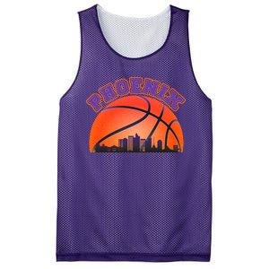 Phoenix Arizona Basketball City Skyline Mesh Reversible Basketball Jersey Tank