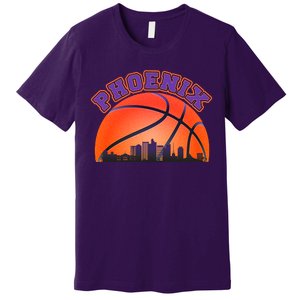 Phoenix Arizona Basketball City Skyline Premium T-Shirt