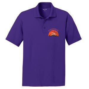 Phoenix Arizona Basketball City Skyline PosiCharge RacerMesh Polo