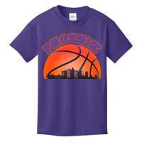 Phoenix Arizona Basketball City Skyline Kids T-Shirt