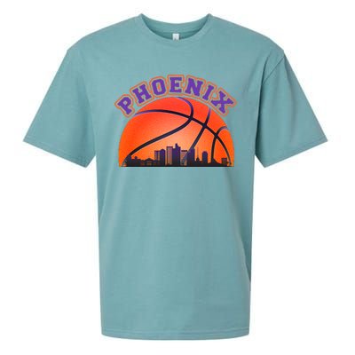 Phoenix Arizona Basketball City Skyline Sueded Cloud Jersey T-Shirt