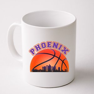 Phoenix Arizona Basketball City Skyline Coffee Mug