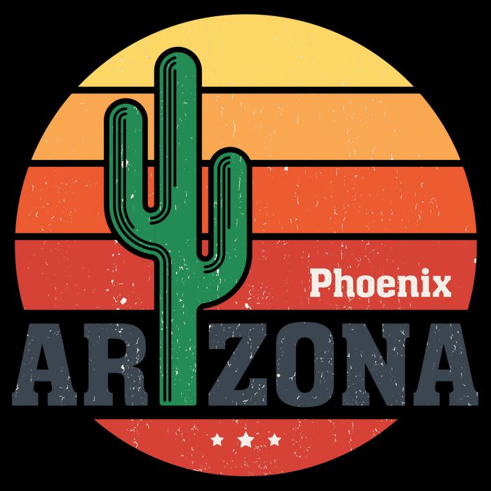 Phoenix Arizona Retro Stripe Pom Pom Beanie