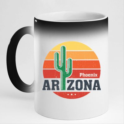 Phoenix Arizona Retro 11oz Black Color Changing Mug