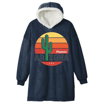 Phoenix Arizona Retro Hooded Wearable Blanket