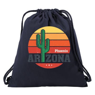 Phoenix Arizona Retro Drawstring Bag