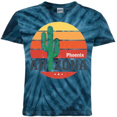 Phoenix Arizona Retro Kids Tie-Dye T-Shirt