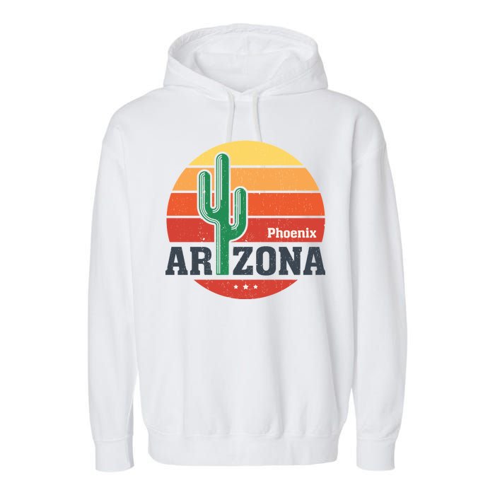 Phoenix Arizona Retro Garment-Dyed Fleece Hoodie