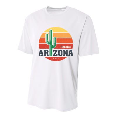 Phoenix Arizona Retro Youth Performance Sprint T-Shirt