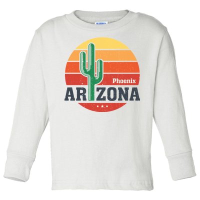 Phoenix Arizona Retro Toddler Long Sleeve Shirt