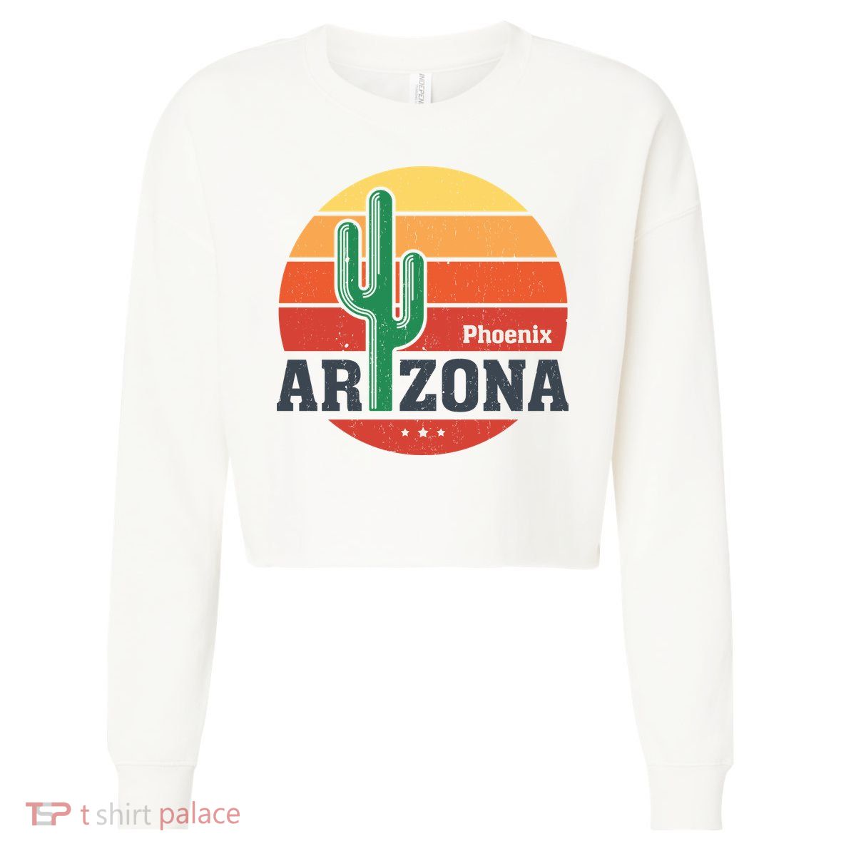 Phoenix Arizona Retro Cropped Pullover Crew