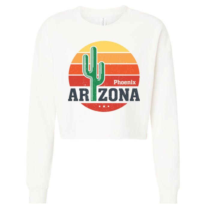 Phoenix Arizona Retro Cropped Pullover Crew