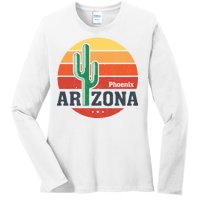 Phoenix Arizona Retro Ladies Long Sleeve Shirt