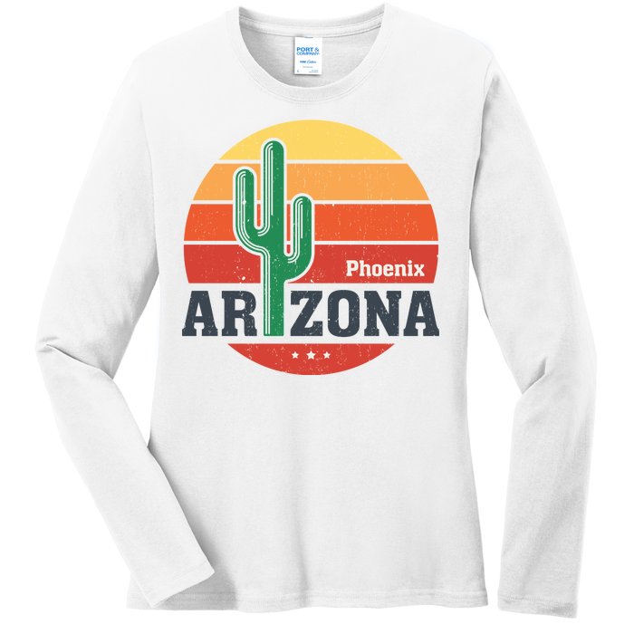 Phoenix Arizona Retro Ladies Long Sleeve Shirt