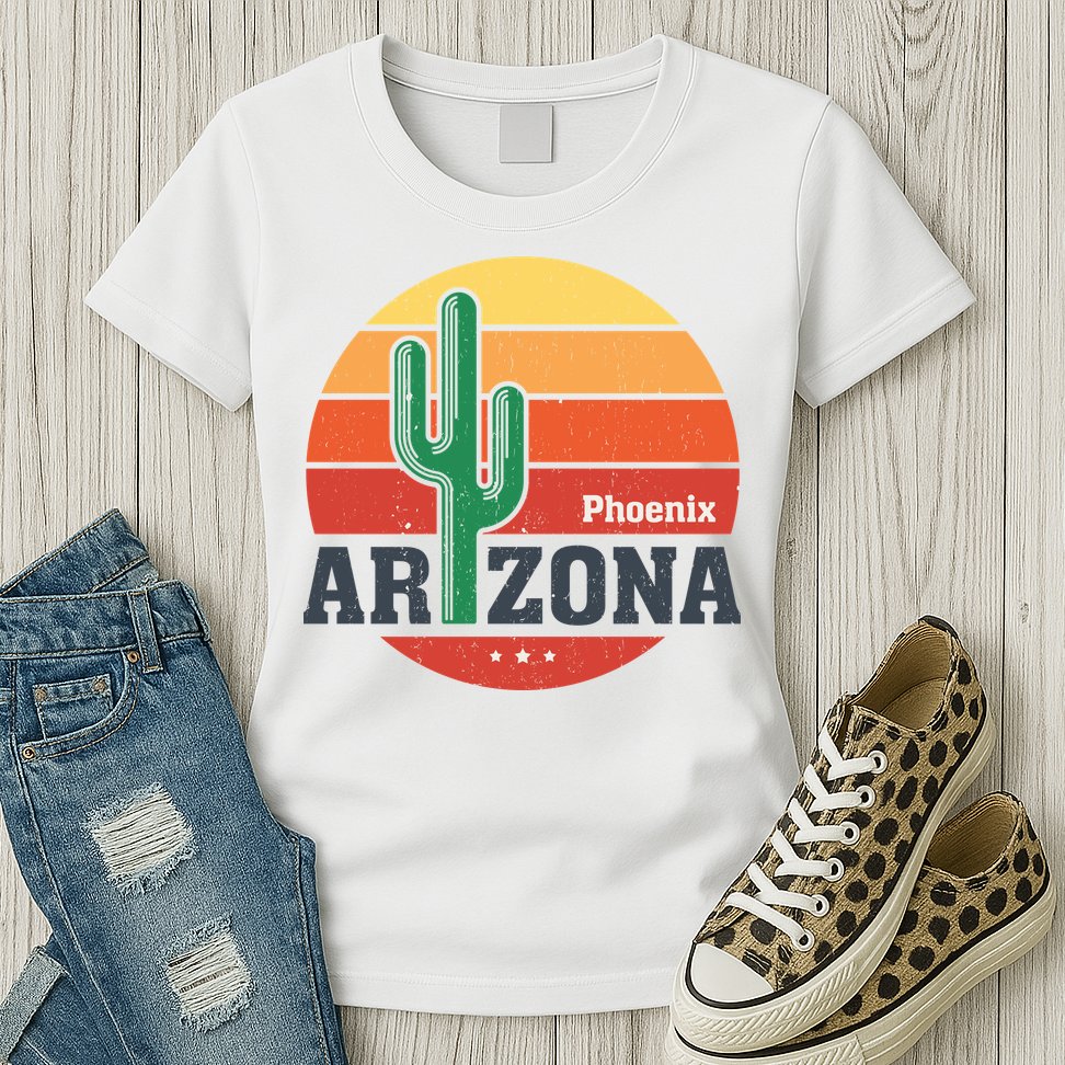 Phoenix Arizona Retro Womens T-Shirt