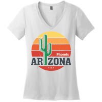 Phoenix Arizona Retro Women's V-Neck T-Shirt