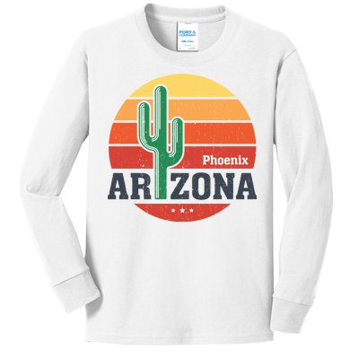 Phoenix Arizona Retro Kids Long Sleeve Shirt