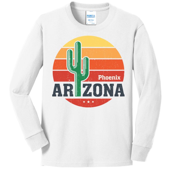 Phoenix Arizona Retro Kids Long Sleeve Shirt