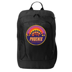 Phoenix Basketball Retro Logo Pixel Sunset City Backpack