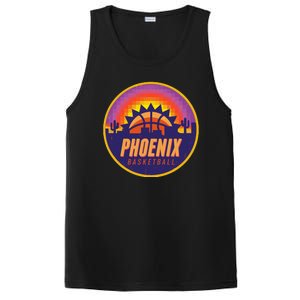 Phoenix Basketball Retro Logo Pixel Sunset PosiCharge Competitor Tank