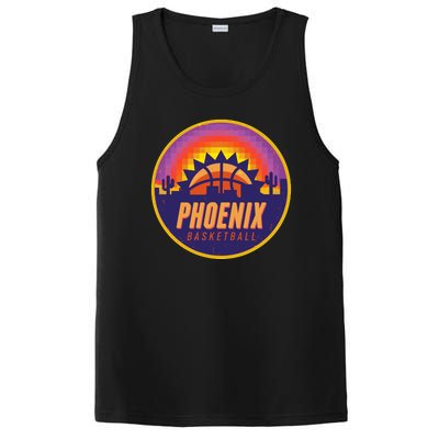 Phoenix Basketball Retro Logo Pixel Sunset PosiCharge Competitor Tank