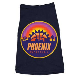 Phoenix Basketball Retro Logo Pixel Sunset Doggie Tank