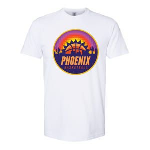 Phoenix Basketball Retro Logo Pixel Sunset Softstyle CVC T-Shirt