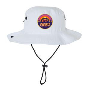 Phoenix Basketball Retro Logo Pixel Sunset Legacy Cool Fit Booney Bucket Hat