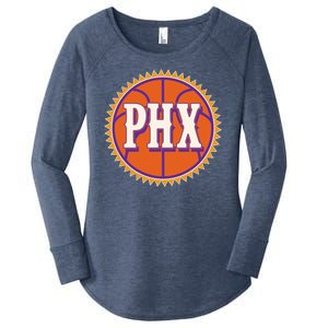 Phoenix PHX Basketball Sun Ball Women's Perfect Tri Tunic Long Sleeve Shirt