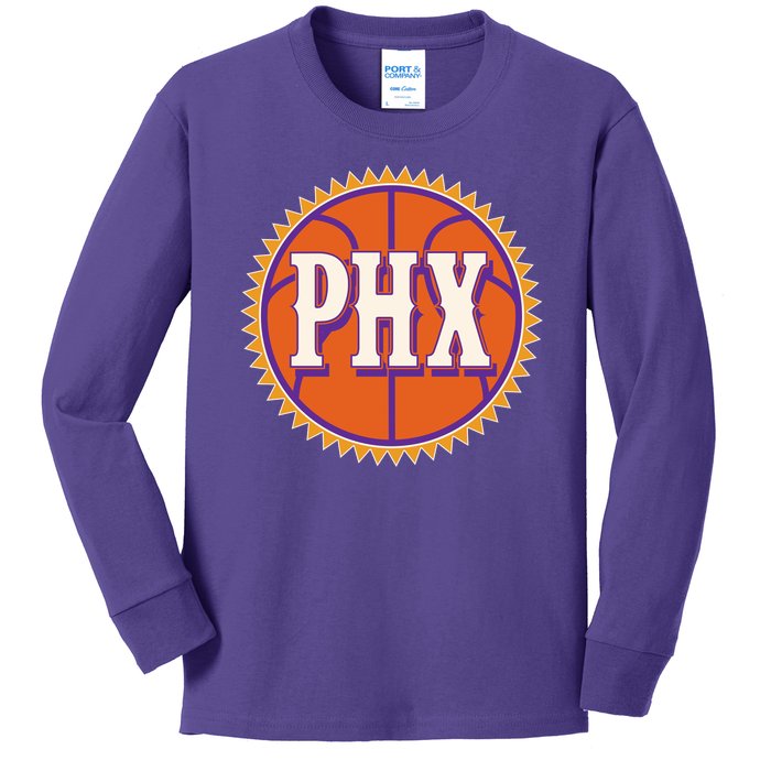 Phoenix PHX Basketball Sun Ball Kids Long Sleeve Shirt