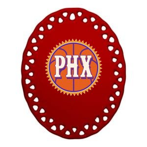 Phoenix PHX Basketball Sun Ball Ceramic Oval Ornament