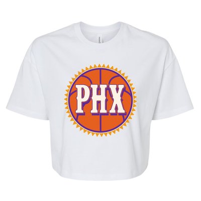 Phoenix PHX Basketball Sun Ball Bella+Canvas Jersey Crop Tee