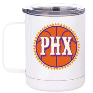 Phoenix PHX Basketball Sun Ball 12 oz Stainless Steel Tumbler Cup