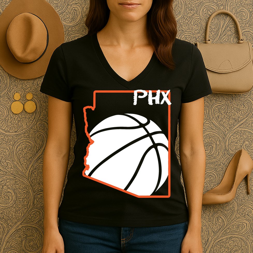 Phoenix PHX Basketball Valley Women's V-Neck T-Shirt