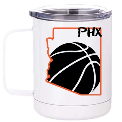 Phoenix PHX Basketball Valley 12 oz Stainless Steel Tumbler Cup