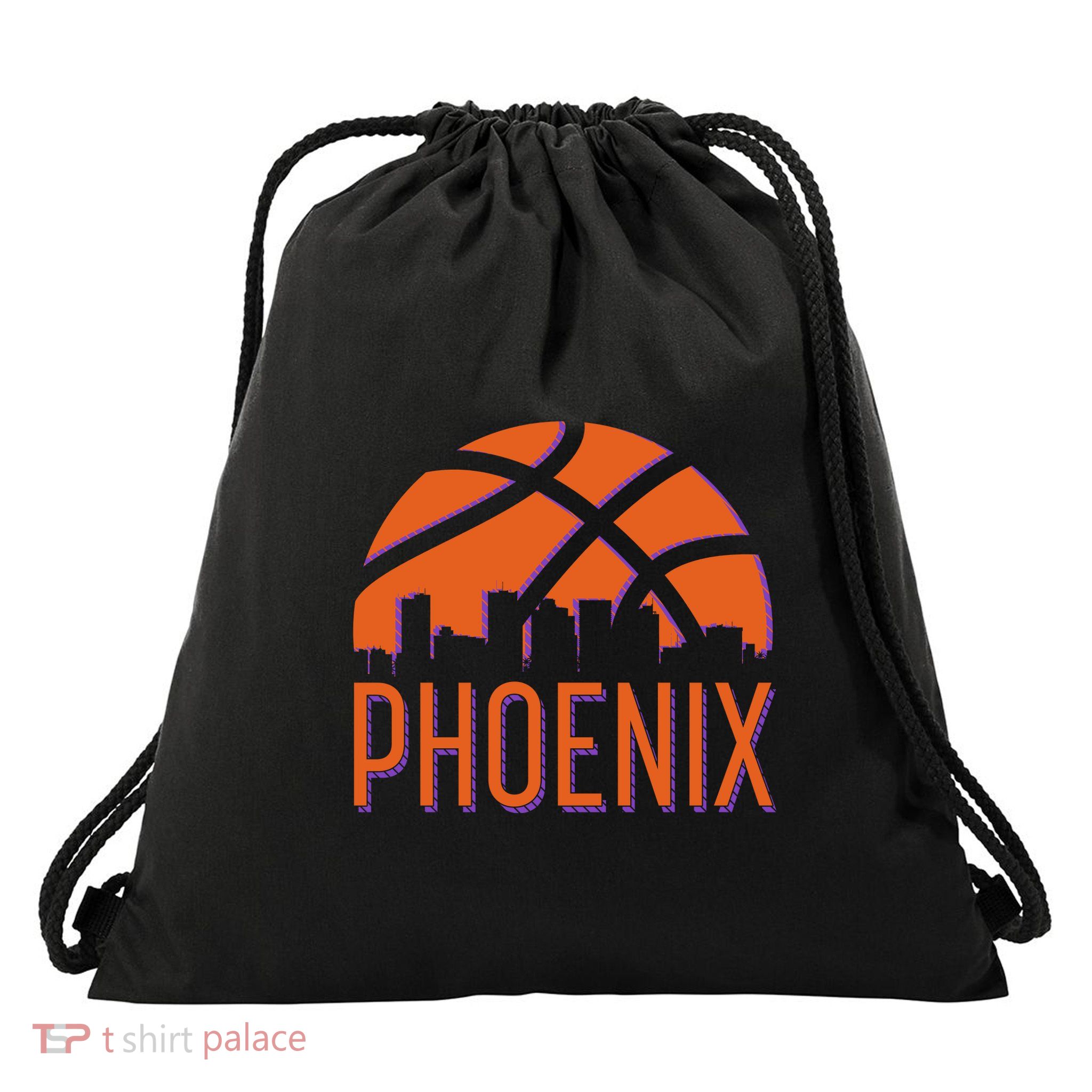 Phoenix Skyline Basketball Fan Drawstring Bag