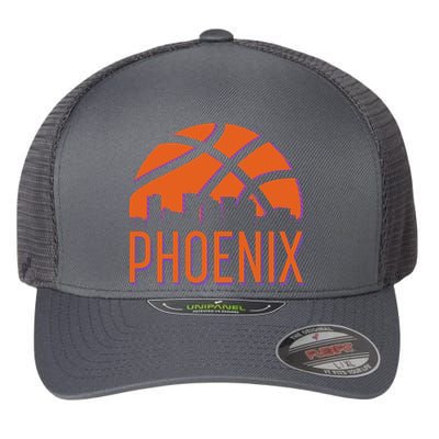 Phoenix Skyline Basketball Fan Flexfit Unipanel Trucker Cap
