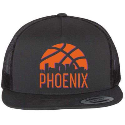 Phoenix Skyline Basketball Fan Flat Bill Trucker Hat