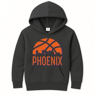 Phoenix Skyline Basketball Fan Kids Hoodie