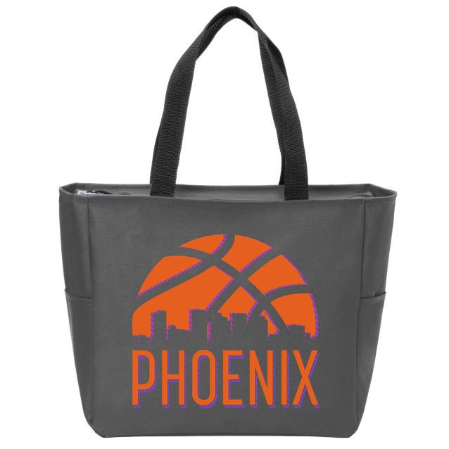 Phoenix Skyline Basketball Fan Zip Tote Bag
