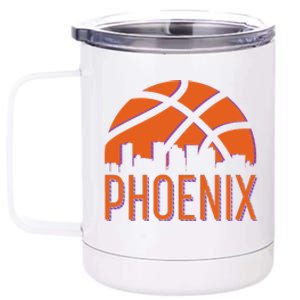 Phoenix Skyline Basketball Fan 12 oz Stainless Steel Tumbler Cup