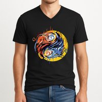 Phoenix Yin Yang V-Neck T-Shirt