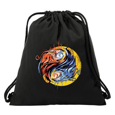Phoenix Yin Yang Drawstring Bag