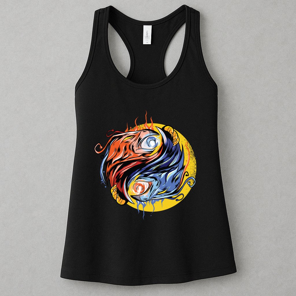 Phoenix Yin Yang Womens Tank Top
