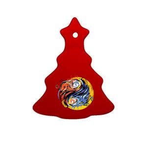 Phoenix Yin Yang Ceramic Tree Ornament