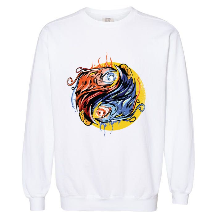 Phoenix Yin Yang Garment-Dyed Sweatshirt