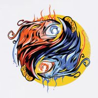 Phoenix Yin Yang Garment-Dyed Sweatshirt